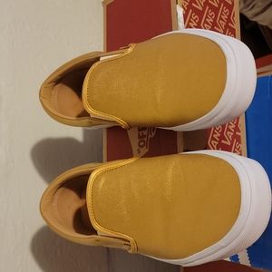 Metallic bronze vans slip-ons men's 9.5/women's 11